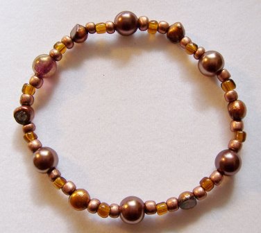 8" Bronze Stretch Bracelet #3085