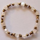 7" Frost and Bronze Stretch Bracelet #3099