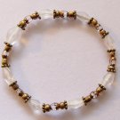 7" Frost and Bronze Stretch Bracelet #3104