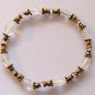 7" Frost and Bronze Stretch Bracelet #3104