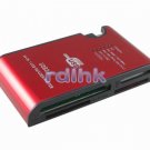 RED 24-IN-1 USB 2.0 CARD READER FOR MMC/MS/SD/XD