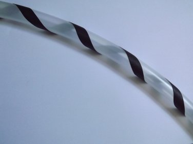 Black Spiral Grip - PolyPro hula hoop