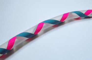 UV Pink and Teal XX Grip - PolyPro hula hoop