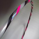 UV Pink and Black Half taped - PolyPro hula hoop