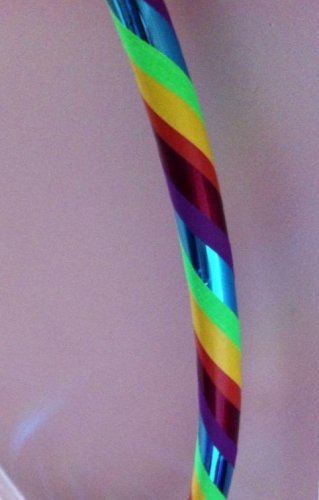 Rainbow Fully taped - PolyPro hula hoop