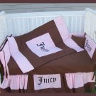 New baby Crib Bedding Set in JUICY COUTURE theme fabric
