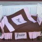 New baby Crib Bedding Set in JUICY COUTURE theme fabric