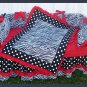 NEW crib bedding set RED BLACK ZEBRA POLKA DOTS fabrics