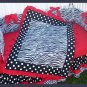 NEW crib bedding set RED BLACK ZEBRA POLKA DOTS fabrics