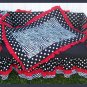 NEW crib bedding set RED BLACK ZEBRA POLKA DOTS fabrics