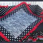 NEW crib bedding set RED BLACK ZEBRA POLKA DOTS fabrics