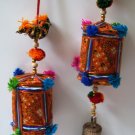 Colourful strings of hanging birds with Drum and bell.
