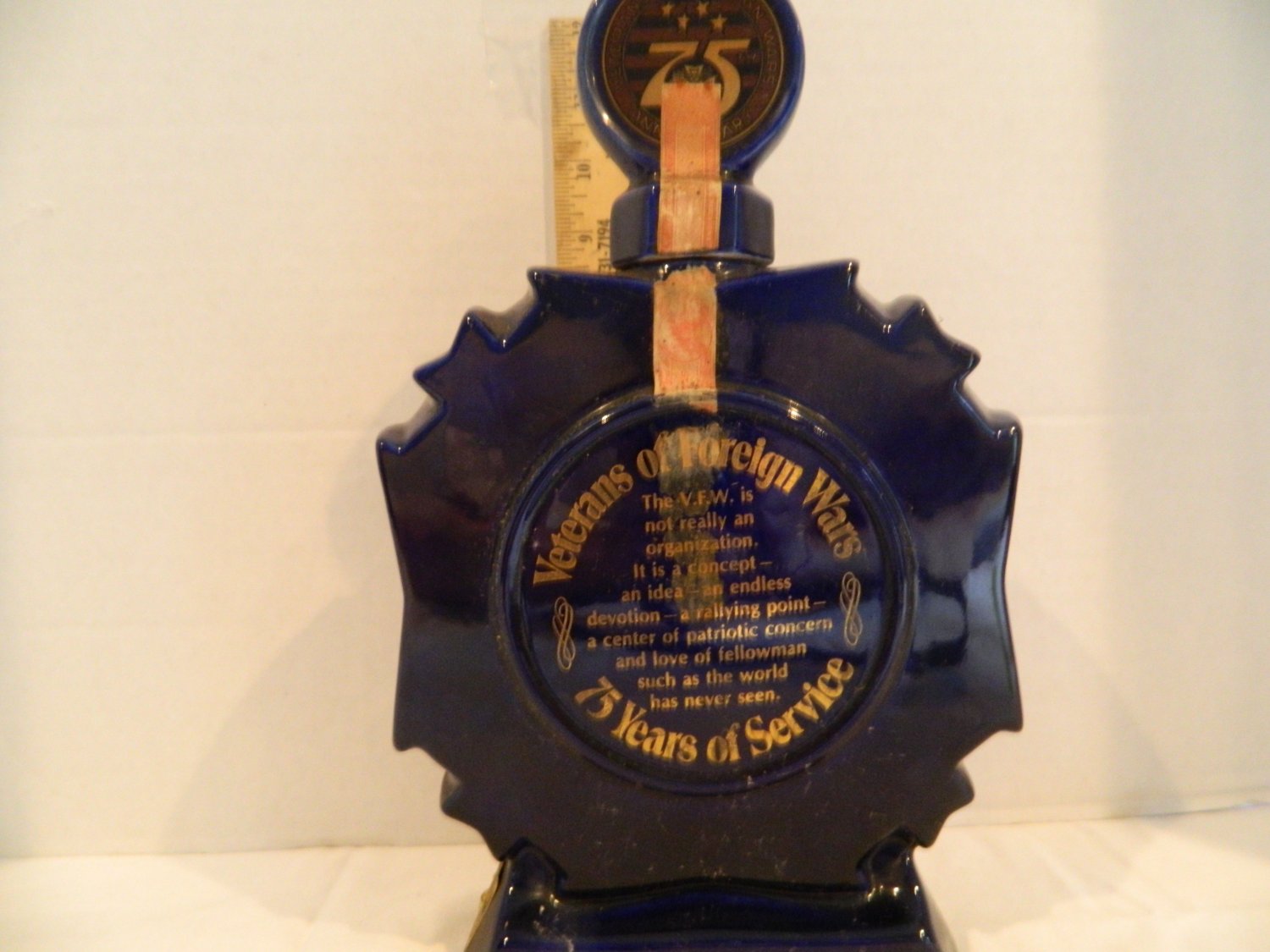 Ezra Brooks 75th Anniversary VFW Decanter