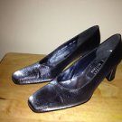 Stuart Weitzman Lady's Silver Dress Pump 8.5aa Fabric Material
