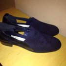 Donald J Pliner Womens Slip on Casual Shoe Blue Fabric And Leather 7.5 Medium