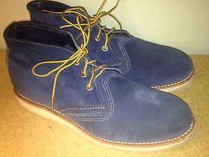Red wing heritage boots Chukka Style Blue Suede 10.5 Medium