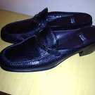 stuart weitzman Slip On Mule Black Peeble Grain Leather 9.5B