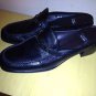 stuart weitzman Slip On Mule Black Peeble Grain Leather 9.5B