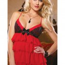 Ruffled Mesh Babydoll