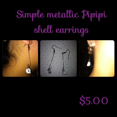 Simple Metallic Pipipi Shell Earrings