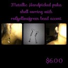 Handpicked Puka Shell Earrings Reggae Bead Accent