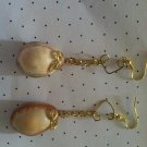 Handpicked Cowry Shell Earrings with Swirls