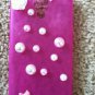Pink Galaxy S3 Phone Case. Pink & White Dots & Bows