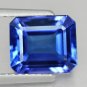 2.97 Cts Natural AAA+ D Block Blue Tanzanite Emerald Cut Certified Rare Tanzania