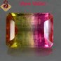 13.14cts Natural Tri Color Top Watermelon Tourmaline Gemstone Emerald Cut Brazil