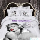 3D 100% cotton Marilyn Monroe Bedding Set (Queen Size )