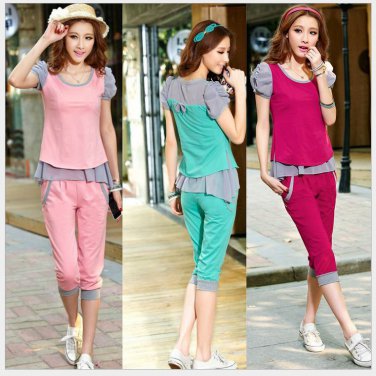 2013 summer explosion models Ladies and Women T-shirt pant sports leisure suit
