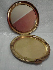 VTG METAL COTY AIR SPUN COMPACT w/ MIRROR