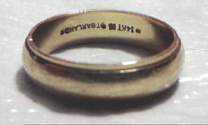 14K YELLOW SOLID GOLD BAND RING - MEN