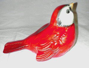 Vintage GOEBEL CV72 Red Sparrow Bird Figurine W. Germany Porcelain