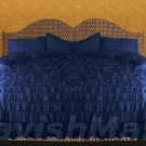 1000 TC EGYPTIAN COTTON RUFFLE DUVET KING SIZE BLUE COLOR