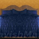 800 TC EGYPTIAN COTTON RUFFLE DUVET KING SIZE  BLUE