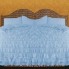 800 TC EGYPTIAN COTTON RUFFLE DUVET KING SIZE  SKY BLUE