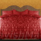 800 TC EGYPTIAN COTTON RUFFLE DUVET Queen SIZE Bugandy