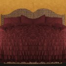 800 TC EGYPTIAN COTTON RUFFLE DUVET Queen SIZE Burgandy