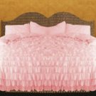 800 TC EGYPTIAN COTTON RUFFLE DUVET Queen SIZE Pink