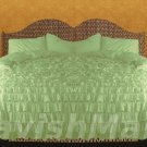 800 TC EGYPTIAN COTTON RUFFLE DUVET Queen SIZE Sage