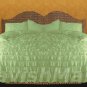 800 TC EGYPTIAN COTTON RUFFLE DUVET Queen SIZE Sage