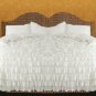 800 TC EGYPTIAN COTTON RUFFLE DUVET Queen SIZE  White