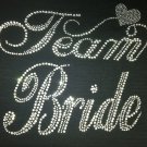 Team Bide Wedding Marriage Rhinestone Transfer Iron On DIY