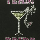 Team Bide Martini Wedding Marriage Rhinestone Transfer Iron On DIY