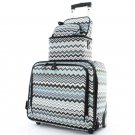 Faux Leather Carry On & Checked Luggage Set