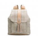 Logo Patterned Tassel Backpack