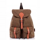 Contrast Buckle Canvas Backpack