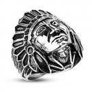 Spikes Apache Indian Chief Ring Size 14