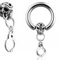 Skull Captive ring 8G